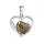 Unakite Love Heart Birthstone Pendante Colliers de pierre précieuse pour les femmes