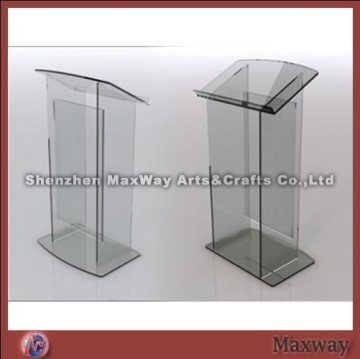 Grey Acrylic Floor Lectern Pulpit