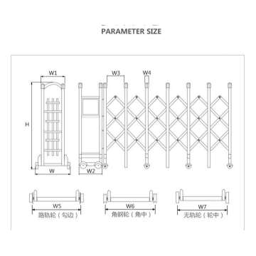 Nueva puerta retráctil deslizante de acero inoxidable de diseño nuevo