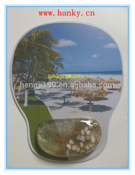 transparent liquid gel mouse pad with floaters