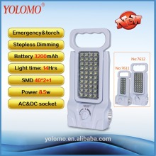 portable rechargeable led emergency light with torch