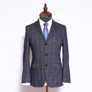Ceremonial Grey Plaid Suits for Indian Weddings