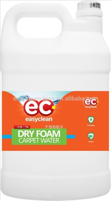 Dry foam carpet water samples