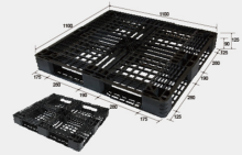 black 125mm height Tianzi Style Pallet mould