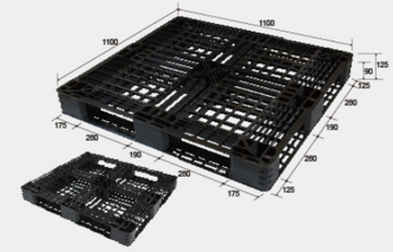 black 125mm height Tianzi Style Pallet mould