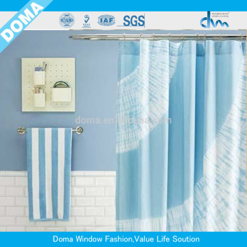 hookless shower curtains/hookless polyester shower curtain/polyester hookless bath curtain