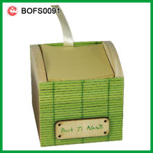 bamboo gift box with recycled memo pad