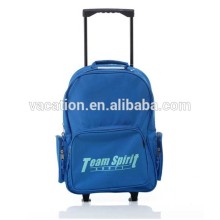 600D polyester wheeled school bag for girls