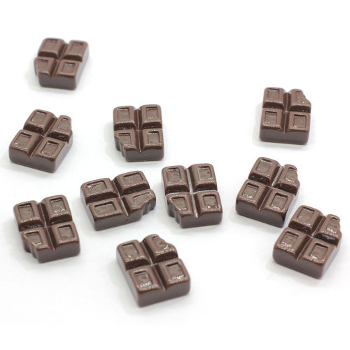 Artificiel Flatback chocolat nourriture sucrée résine Cabochon bricolage charmes enfants maison de poupée jouets jouer accessoires de cuisine