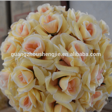 Cream color rose ball for wedding /event decoration high quality silk rose balls