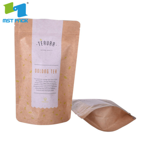 Matte Printing Ziplock Top Tea Bag Packaging