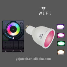 6W GU10 wifi led colored lightbulb
