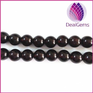 Natural 8mm round garnet gemstone beads