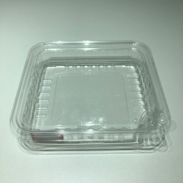 Pasta Window Salad Box 1000ml - Pet Hinged Lid Containers