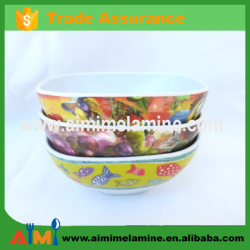 melamine tableware square print melamine bowl