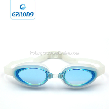 2015 hot selling silicone swim goggle with Skid adjustable headstrap adult swim goggle