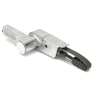 ROLKETU 3/8" Air Belt Sander Air Angle Grinding Sanding Machine 15000RPM 20mm with Sanding Belts for Air Compressor Sanding