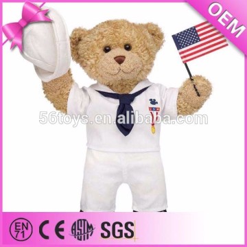 Handsome wearing uniform plush navy teddy bear,, sailor bear