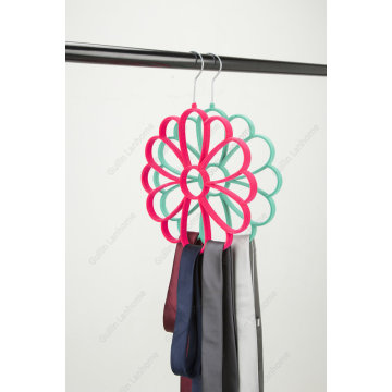 Rose Flower Shape Tie Scarf Belt Velvet Hanger