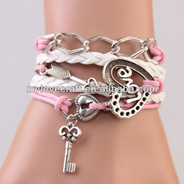 MYLOVE heart lock and key bracelet key pendant bracelet MLBZ012