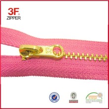 Y teeth Metal Gold Zipper