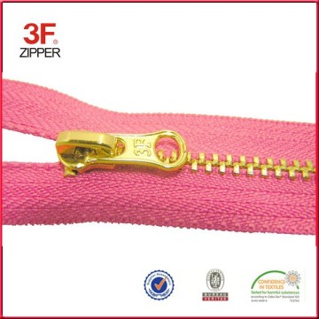 Y teeth Metal Gold Zipper