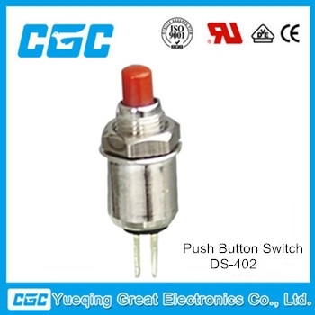 2015 CGC red 0.5A metallic material small push button switch ,small push button switch
