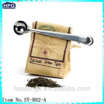 stainless steel coffee scoop and tea scoop with bag clip