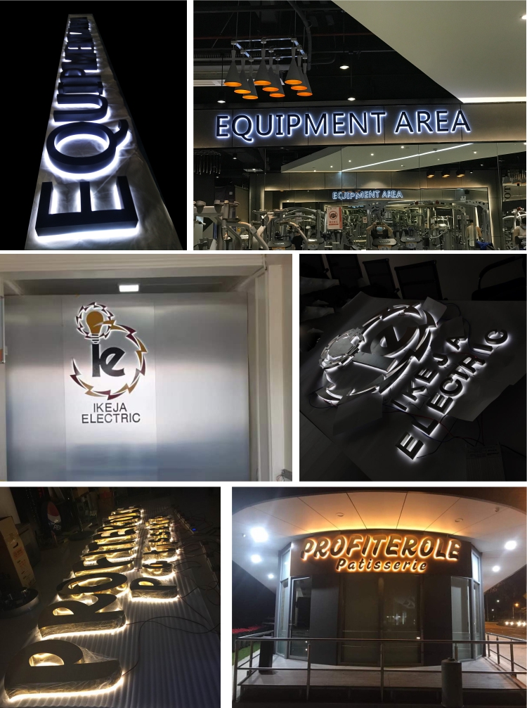 DINGYISIGN Custom Made Illuminated Rgb Color Outdoor Building Signage Backlit Acrylic 3D Led Letter Sign