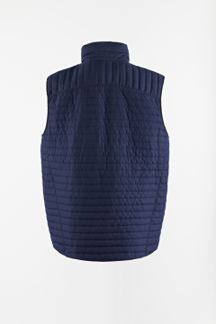 Woven light padding vest with quilting