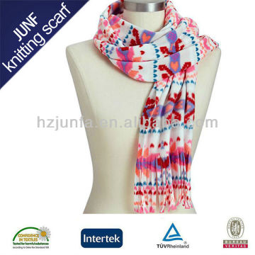 Fashionable pretty lovely cute super soft warm embroidery polar fleece scarf