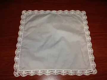 White wedding banquet lace handkerchief