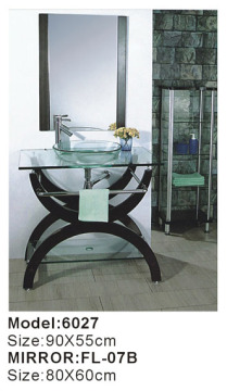 espresso corner glass basin set bathroom vanity cabinet