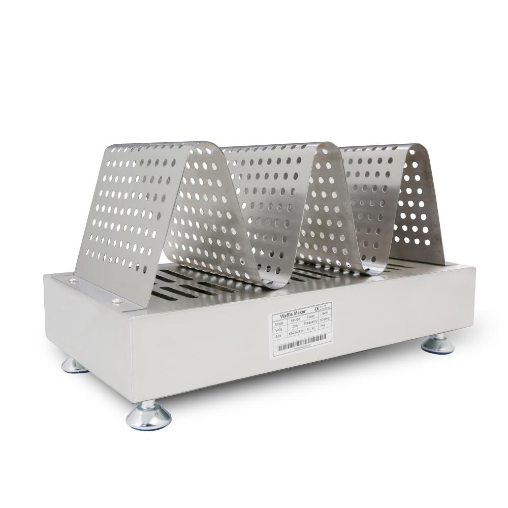 Mesin pembuat wafel telur hangat dengan stainless steel