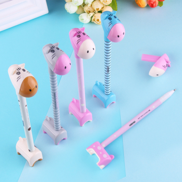 1pcs 0.5mm Cute Donkey Super Union Gel Pen Black Ink for Pens Kawaii Ballpen School Canetas Gift Office Planner Stationery