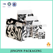 foldable white card set bags with handle