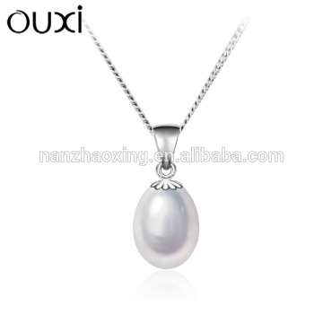 OUXI Latest fasion 925 sterling artificial pearl silver jewelry