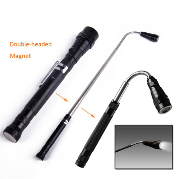 Magnetic Pickup Tool Retractable 3 LED Flashlight Telescopic Extending Torch With Magnetized Head Finder Pick Up Tool