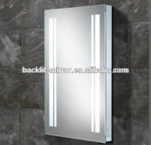 Square two LED line bath mirror backlit mirror with touch switch optional