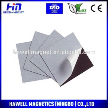 Rubber magnet sheet with adhesive back