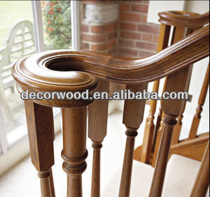 oak wood balustrade for stairs