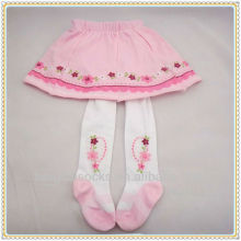 hot sale lovely pink color children pantyhose tights with skirt