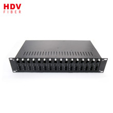 19'' 2U Media Converter Rack Mount Chassis with 16 Slots Card Type