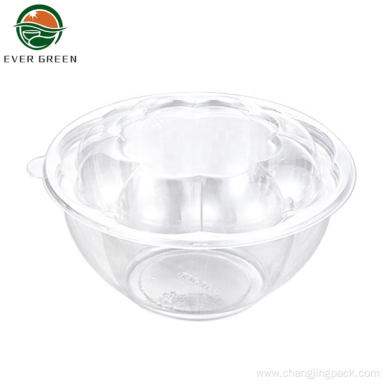 Disposable Take Away Clear Takeaway Plastic Salad Bowl