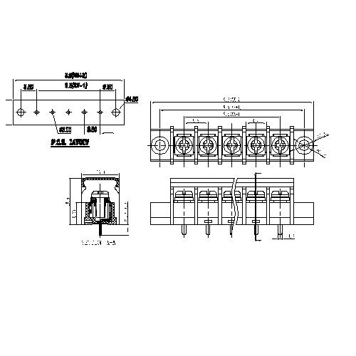 AT848-9.5XXX-CM Barrier Terminal Block Pitch9.5mm 