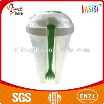 Funny large plastic cup with spoon