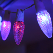 C9 Faceted RGB LED Bulbs for Christmas Decor