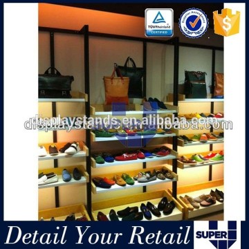 shoes showroom display design modern wood shoes rack
