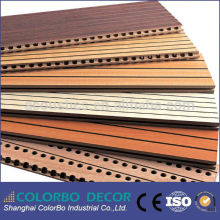 Grooved wooden acoustic panels