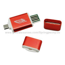 Promotional gift OTG card reader with USB2.0 high-speed read and write rate
